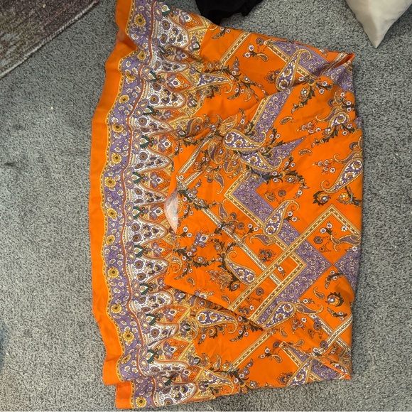 SHEIN Orange and Purple Maxi Skirt - Picture 1 of 3
